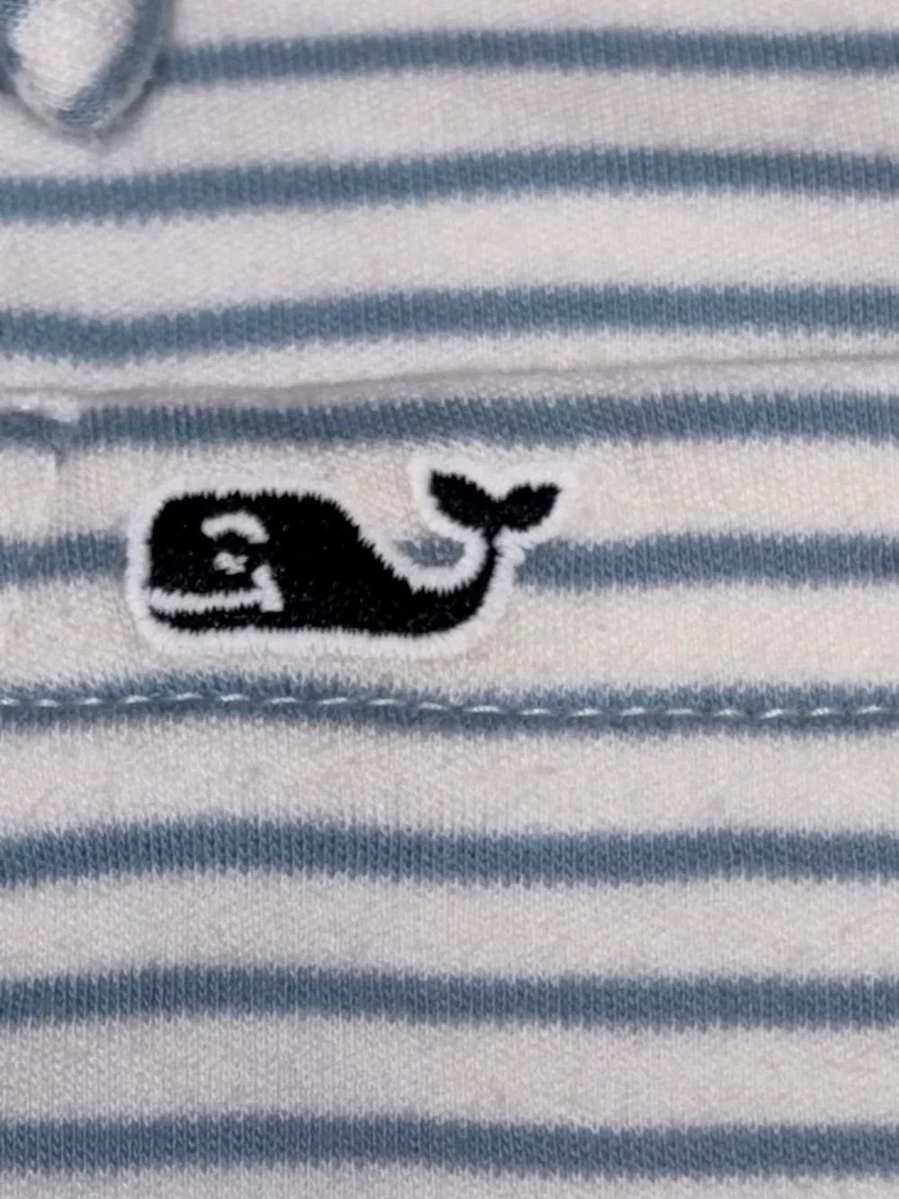 Vineyard Vines blue striped Pima Cotton romper sz 12-18 months EUC